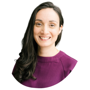 Jess The Good Night Sleep Consultant headshot smiling at camera wearing a deep purple top