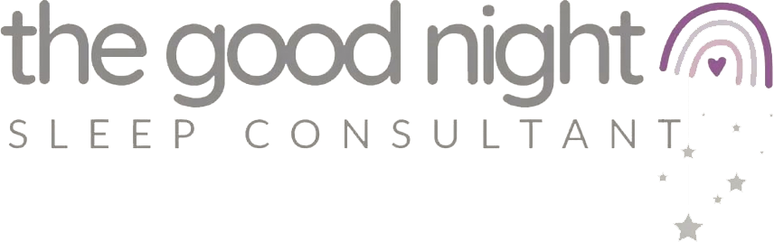 The Good Night Sleep Consultant logo with pink and purple rainbow